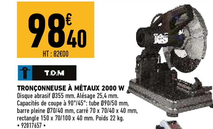 tronçonneuse à métaux 2000 w