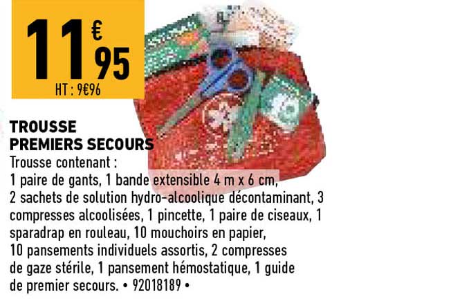 trousse premiers secours