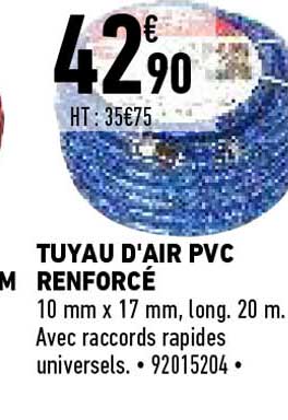 tuyau d'air pvc renformé