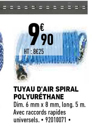 tuyau d'air spiral polyurethane