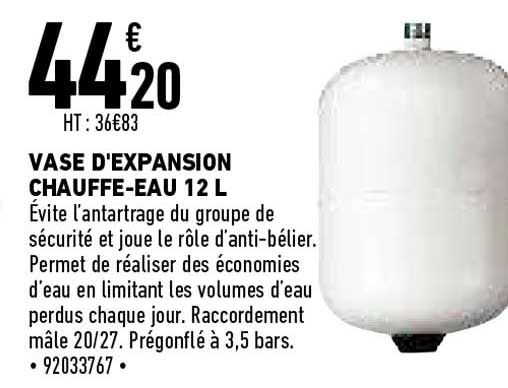 vase d'expansion chauffe-eau 12 l