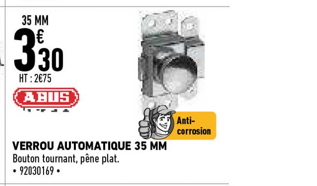 verrou automatique 35 mm abus