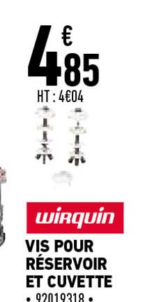 vis pour réservoir et cuvette