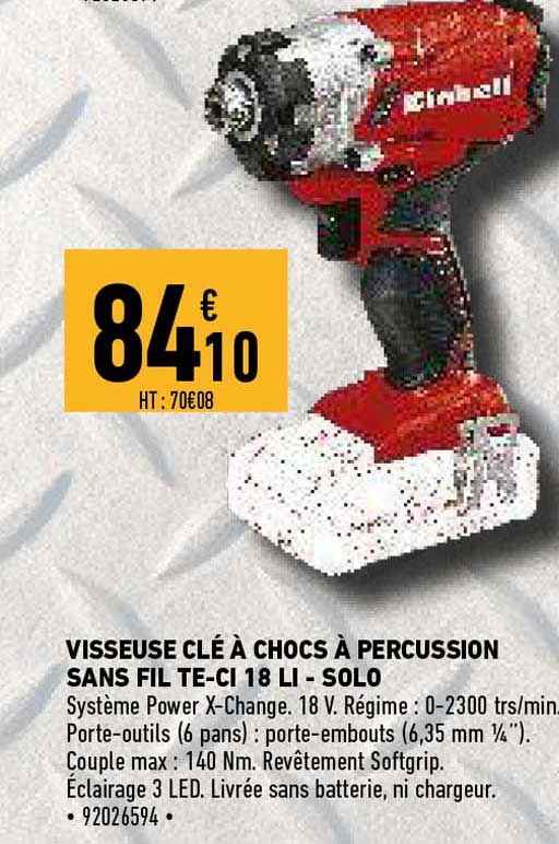 visseuse clé à chocs à percussion sans fil te-ci 18 li - solo