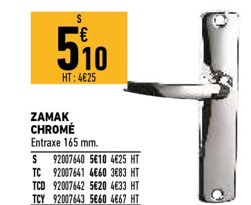 zamak chromé
