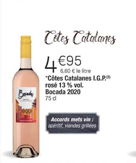 *côtes catalanes i.g.p. rosé 13% vol. bocada 2020