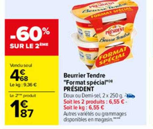 beurrier tendre "format spécial" président