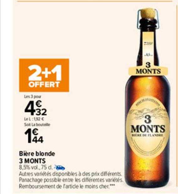 bière blonde 3 monts