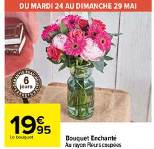 bouquet enchanté au rayon fleurs coupées