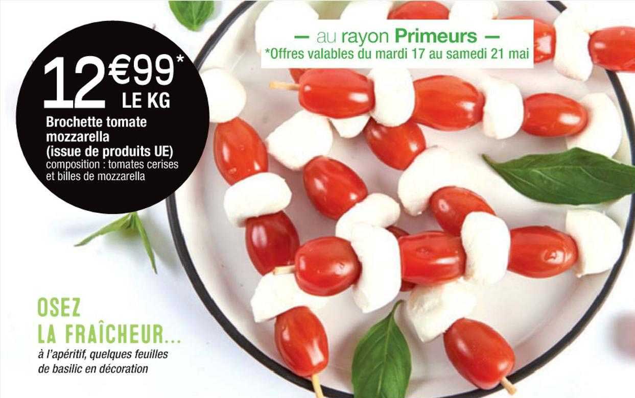 Brochette Tomate Mozzarella (issue De Produits Ue)