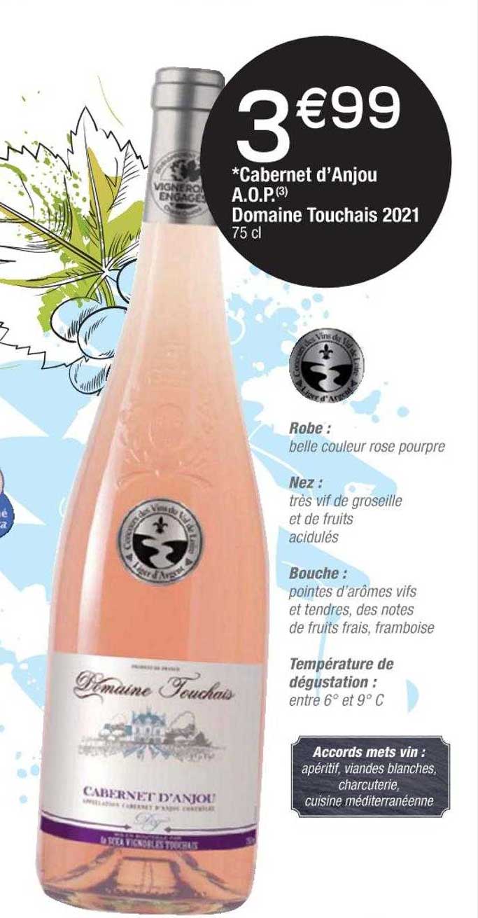 *cabernet d'anjou a.o.p. domaine touchais 2021
