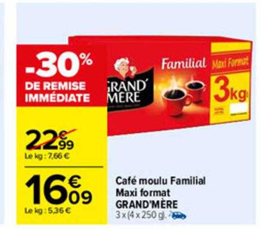 café moulu familial maxi format grand'mère