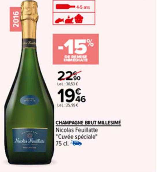 champagne brut millesimé nicolas feuillatte "cuvée spéciale"