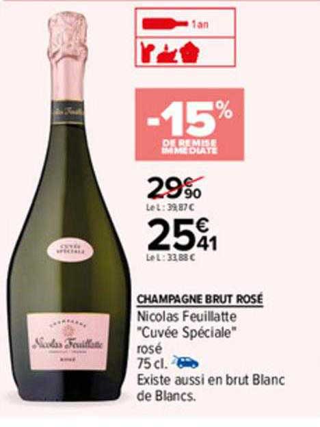 champagne brut rosé nicolas feuillatte "cuvée spéciale" rosé