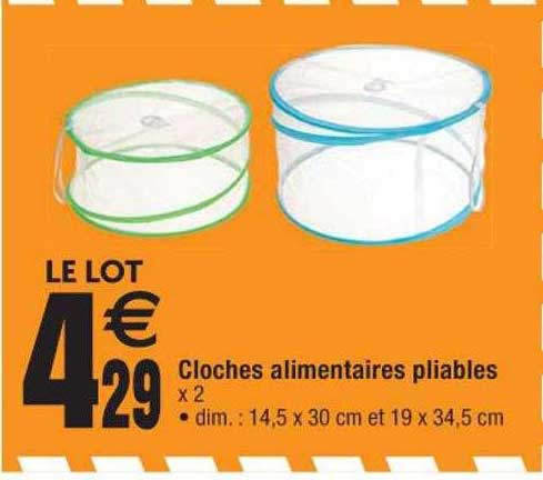 cloches alimentaires pliables