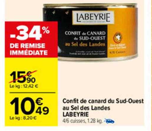 confit de canard du sud-ouest au sel des landes labeyrie