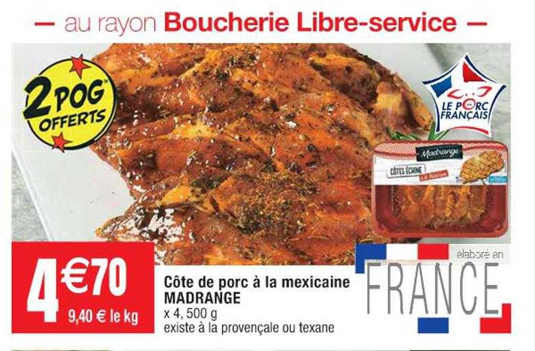 Côte De Porc à La Mexicaine Madrange
