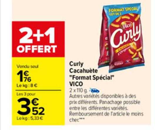 curly cacahuète "format spécial" vico