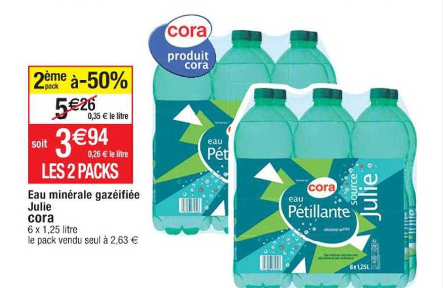 eau minérale gazéifiée julie cora
