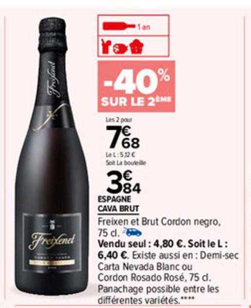 espagne cava brut freixen et brut cordon negro