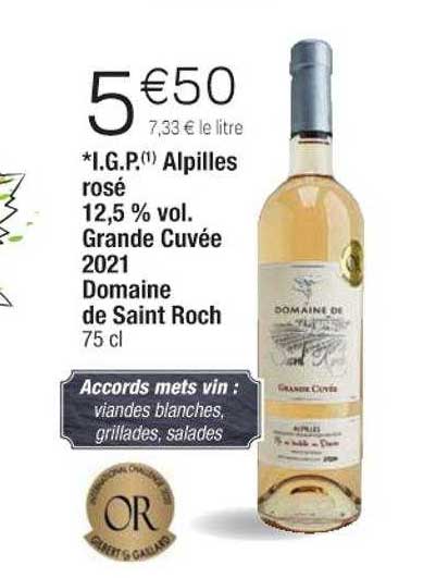 *i.g.p. alpilles rosé 12,5% vol. grande cuvée 2021 domaine de saint roch