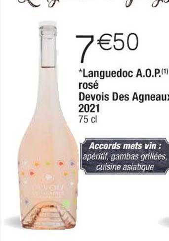 *languedoc a.o.p. rosé devois des agneaux 2021