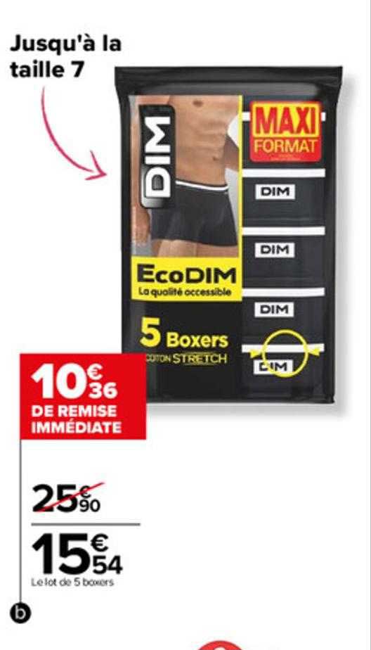 lot de 5 boxers maxi format