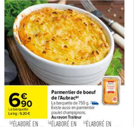 parmentier de boeuf de l'aubrac