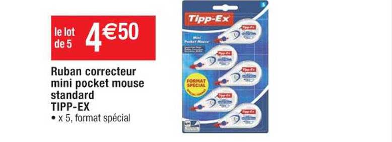 ruban correcteur mini pocket mouse standard tipp-ex