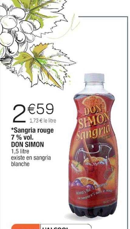 *sangria rouge 7% vol. don simon