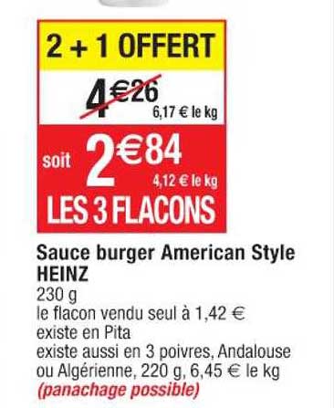 sauce burger american style heinz