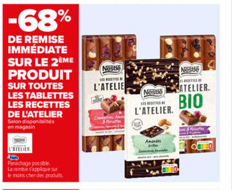 tablette les recettes de l'atelier nestlé