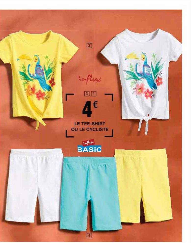 tee-shirt ou cycliste influx