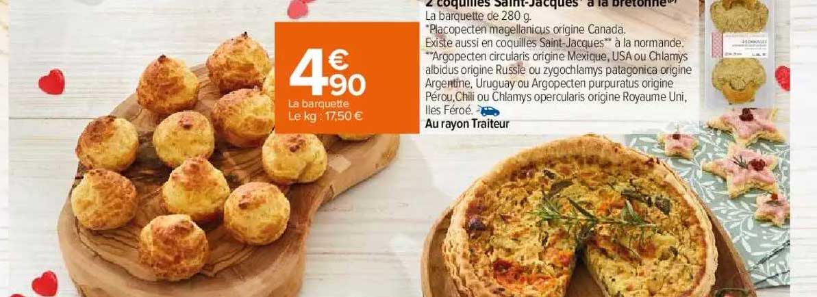 2 coquilles saint-jacques à la bretonne