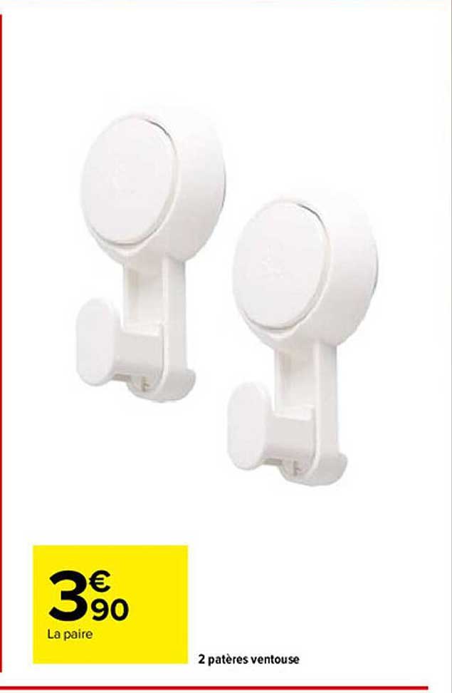 2 patères ventouse