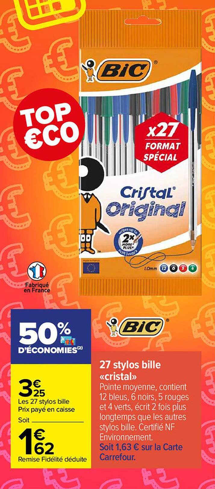 27 Stylos Bille "cristel" Bic