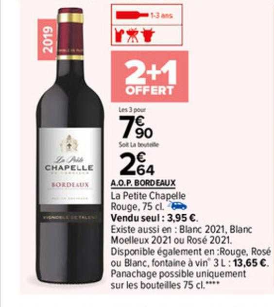 a.o.p. bordeaux la petite chapelle