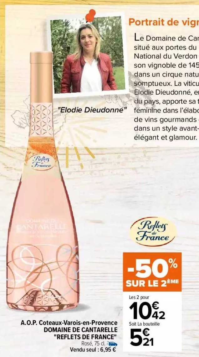 a.o.p. coteaux-varois-en-provence domaine de cantarelle "reflets de france"