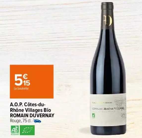 a.o.p. côtes-du-rhône villages bio romain duvernay