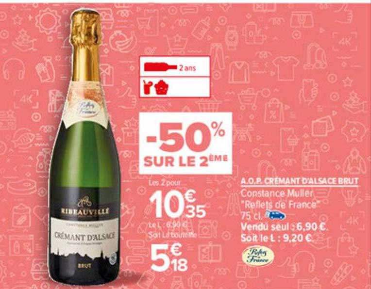 a.o.p. crémant d'alsace brut constance muller "reflets de france"