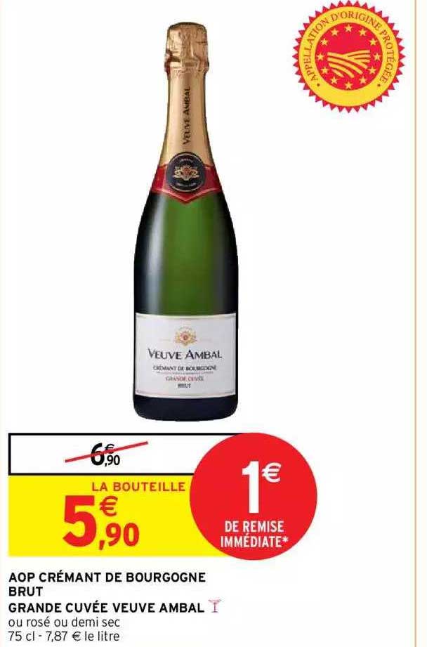 aop crémant de bourgogne brut grande cuvée veuve ambal