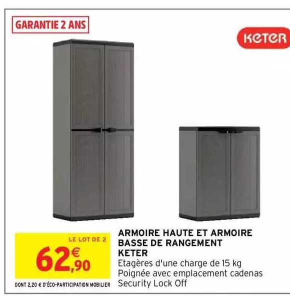 Armoire Haute Et Armoire Basse De Rangement Keter