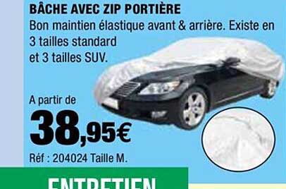 bâche avec zip portière