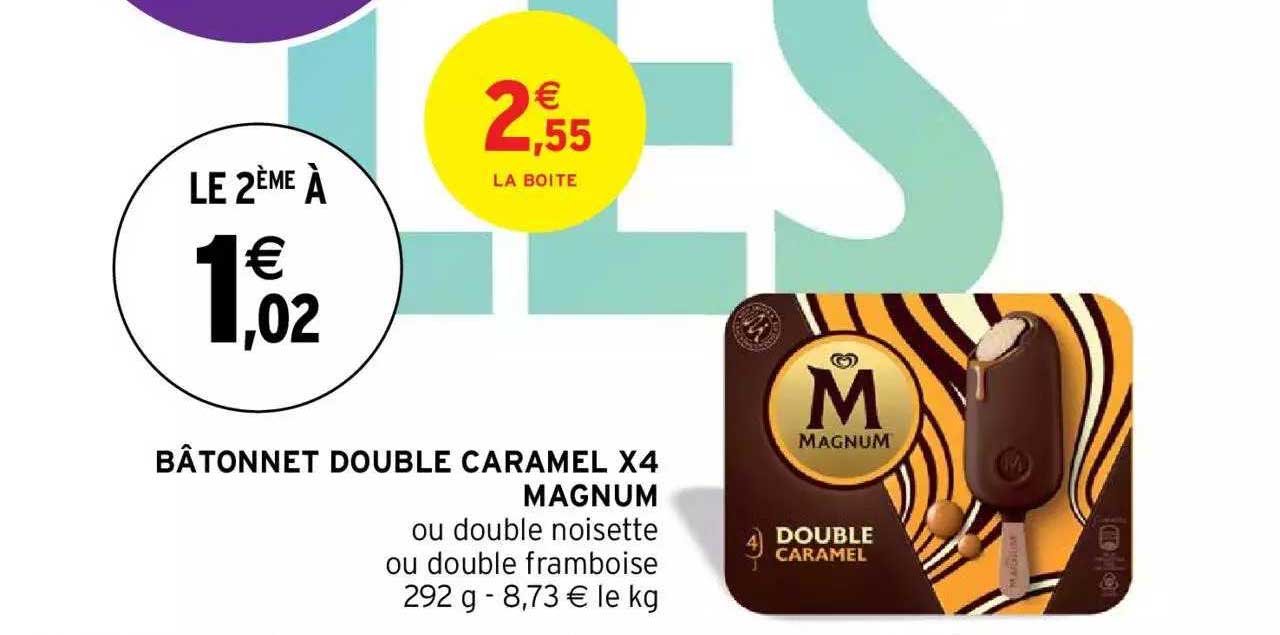 Bâtonnet Double Caramel X4 Magnum