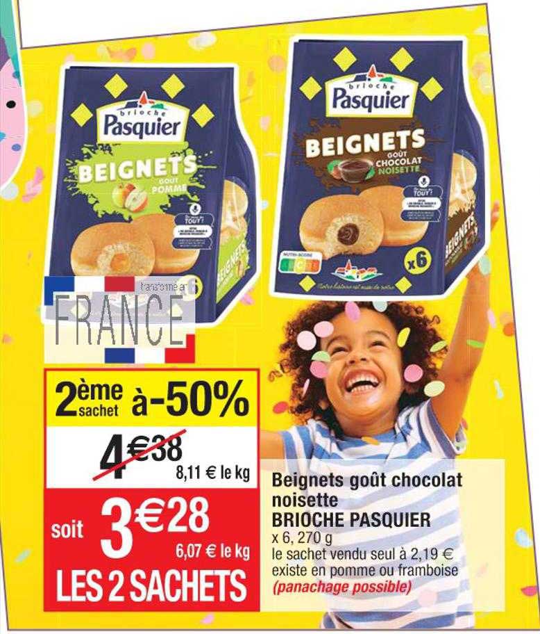 Beignets Goût Chocolat Noisette Brioche Pasquier