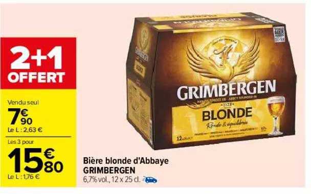 bière blonde d'abbaye grimbergen