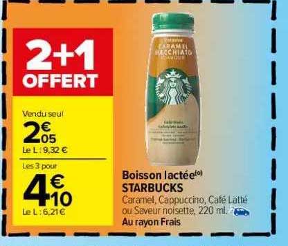 boisson lactée starbucks