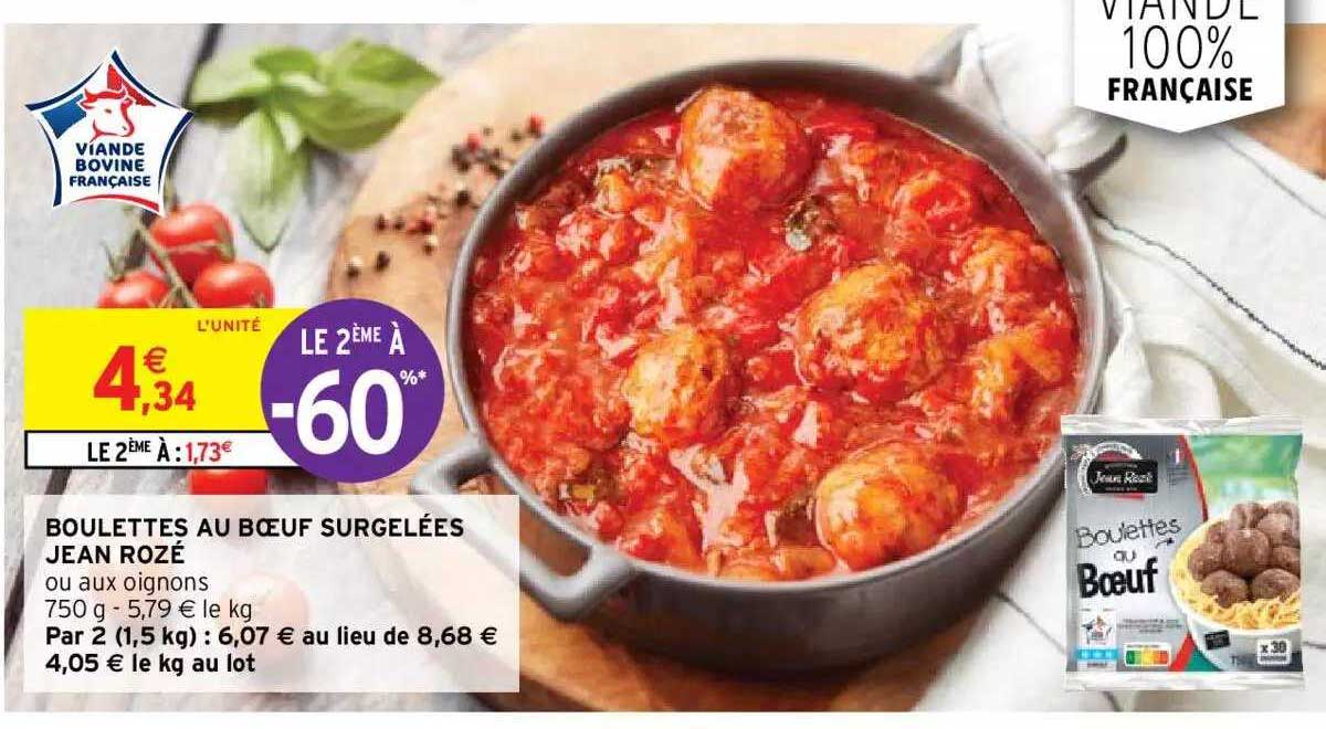 Boulettes Au Bœuf Surgelées Jean Rozé