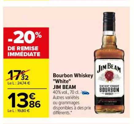 bourbon whiskey "white" jim beam