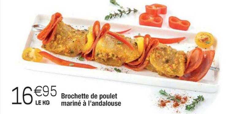 brochette de poulet mariné à l'andalouse